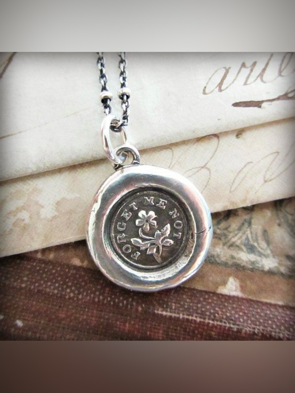 Sterling Silver 'Forget Me Not' Necklace